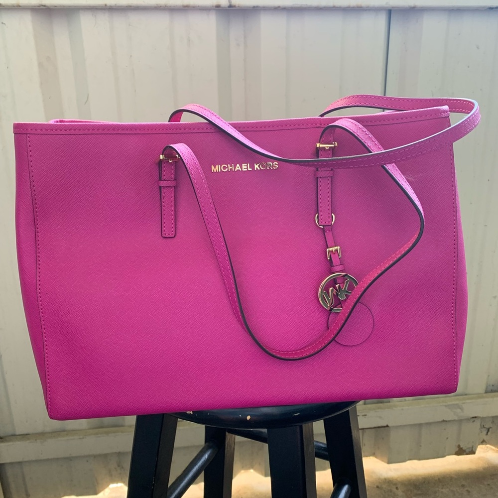 Michael Kors Raspberry Tote Bag